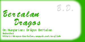 bertalan dragos business card