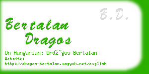 bertalan dragos business card